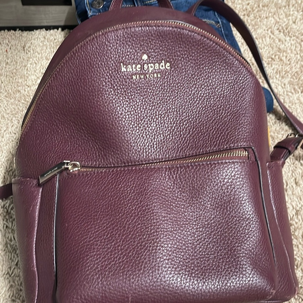 Kate Spade burgundy medium size backpack purse!